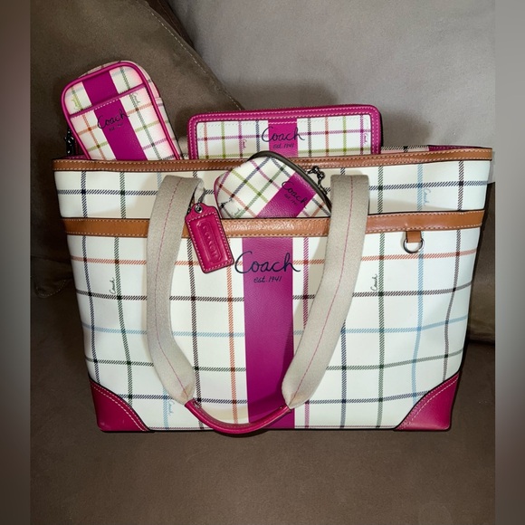 Coach Handbags - COACH TATTERSALL DIAPER BAG *NWOT*